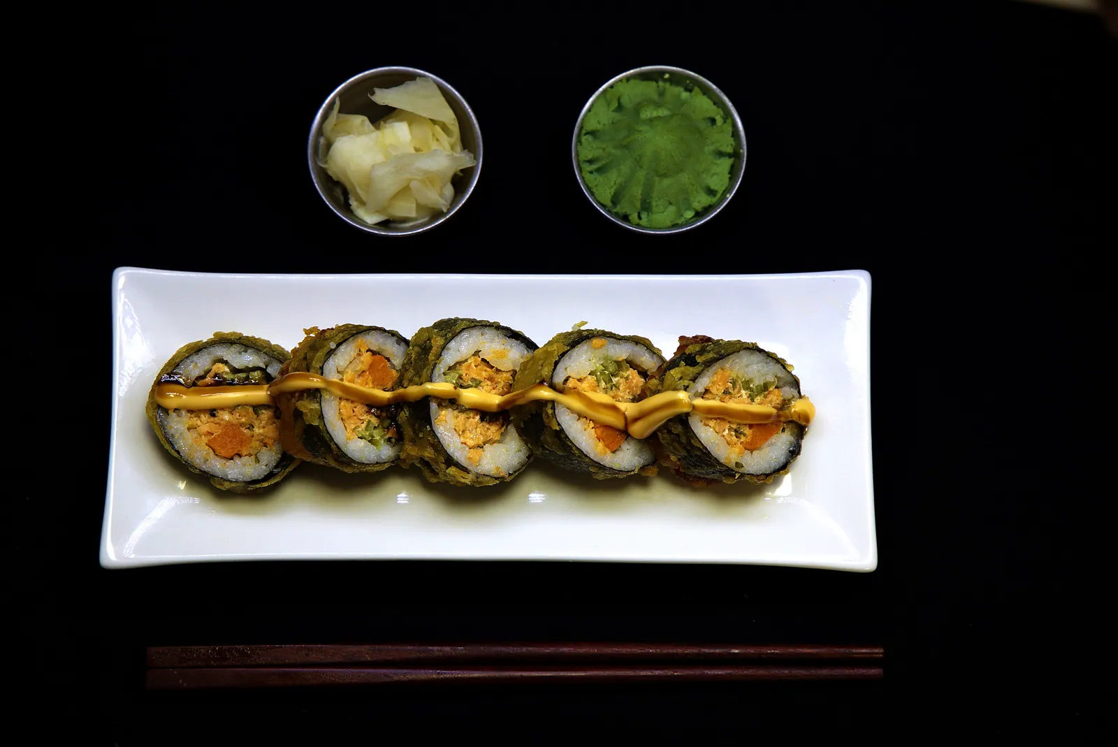 Futomaki frit à la mayonnaise épicée